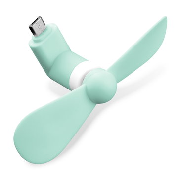 CELLONIC Micro USB Phone Fan for Smartphone, Mobile Phone, Tablet, Switch - Cute & Powerful OTG Plug In Mobile Fan - Mini Portable Travel Fan - Turquoise