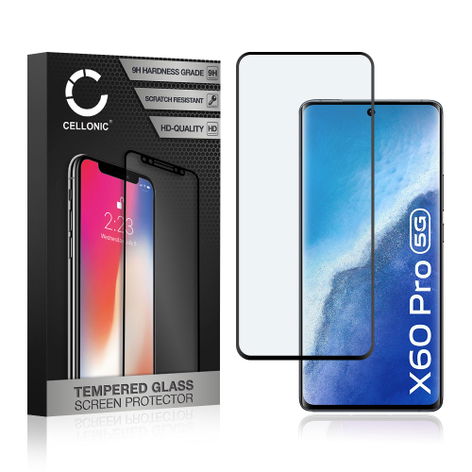 Screen Protector for Vivo X60 Pro, Pro 5G – Glass (9H hardness) from CELLONIC