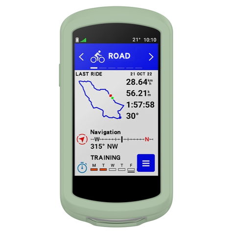 Protective Case for Garmin Edge 1040, 1040 Solar – Green, Silicone from subtel