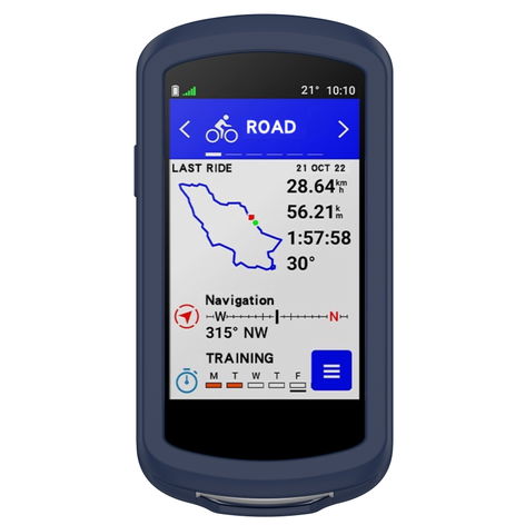 Protective Case for Garmin Edge 1040, 1040 Solar – Blue, Silicone from subtel