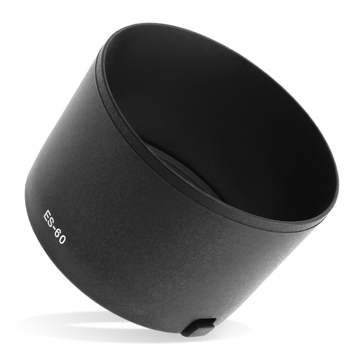 ES-60 Camera Telephoto Lens Hood for Canon EF-M 32mm f/1.4 STM - Plastic Bayonet Cylindrical / Round Lens Shade from CELLONIC