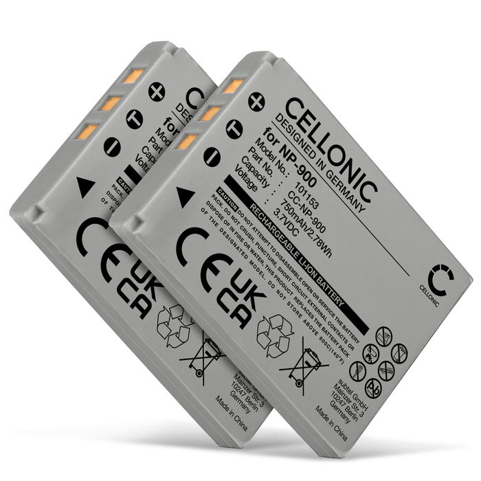 2x Battery for Olympus T-100 / X-36 / T-110 750mAh from CELLONIC