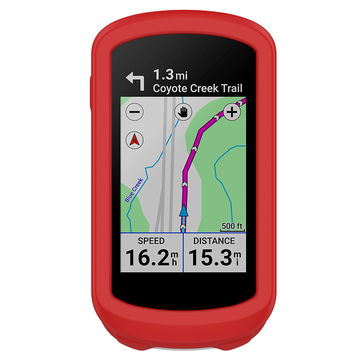 subtel Silicone Case for Garmin Edge Explore 2 Cover - Protective Bumper Shell Skin Shockproof Rubber Housing for GPS SatNav Sat Nav Navi - Red