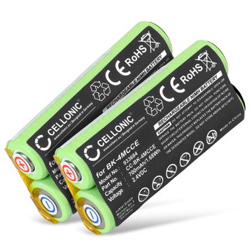 2x BK-4MCCE Battery for WATERPIK Sensonic Plus SR-3000 / Sensonic Plus SR-3000E 700mAh Battery Replacement BK-4MCCE