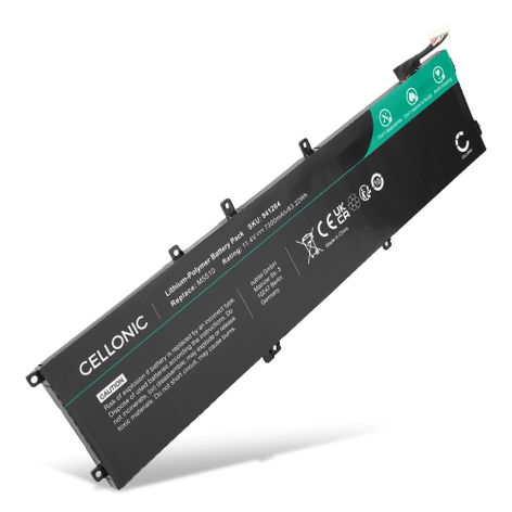 Battery for Dell XPS 15 9530, 9550; Precision 5510 1P6KD/4GVGH (6200mAh, 11.55V) from CELLONIC