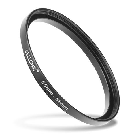 55mm - 58mm Step Up Ring Camera Filter Adapter for Camera Lenses from CELLONIC