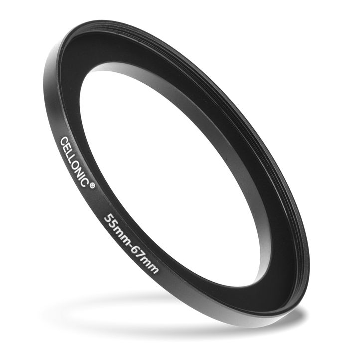 CELLONIC 55mm to 67mm Step Up Ring – Lens Filter & Hood Stepping Up Adapter Ring Mount Adapter for Canon, Nikon, Sony, Fuji, Olympus Camera Lenses