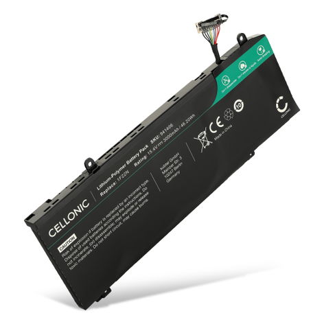 Battery for Dell Alienware M17, M15 R1, M17 R1; G7 7590, 7790 (3000mAh, 15.4V) from CELLONIC