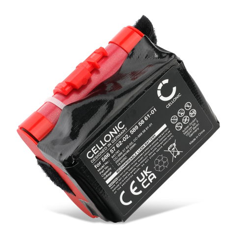 Battery for Husqvarna Automower 305, 105, 308; Gardena R40 586 57 62-02,589 58 61-01 (2500mAh, 18.5V) from CELLONIC