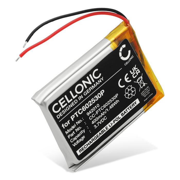 Battery for Suunto X10 - PTC602530P (400mAh) Replacement battery