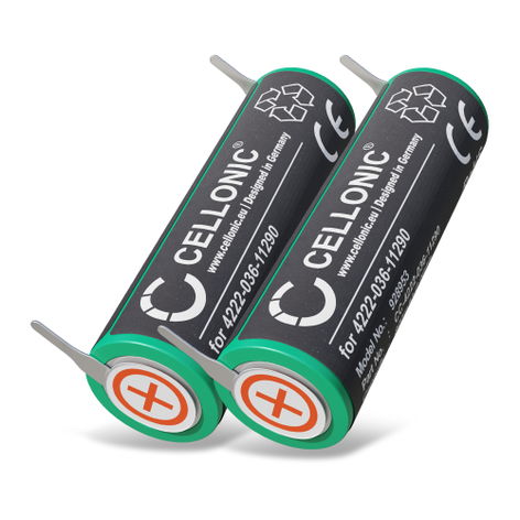 2x Battery for Philips HX9340; HX9350; Sonicare HX6530; HX9352 Li Ion 3.7V (800mAh, 3.7V) from CELLONIC