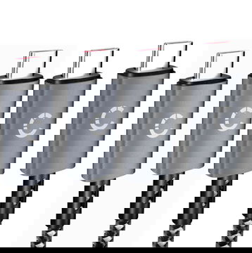 Universal USB C Type C Cable for Mobile Phones, Tablets, GPS, Speakers 3A (PD 100W) Fast Data Transfer 1m Nylon Charging / Charger Lead - Grey/Black