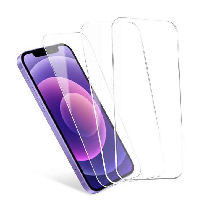 3x CELLONIC iPhone 12 / Pro Screen Protector - 6.1" Phone Screen Cover 2.5D Full Glue Ultra Thin 9H Tempered Glass Protective Smartphone Display Screen Guard