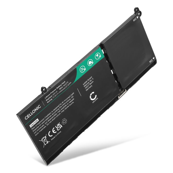 Battery for Dell Latitude 3520, 3420, 3320 | Inspiron 15 3511, 14 Plus 7420, 3511 | Vostro 3510, 3525, 5620 | Dell G91J0, MVK11 11.4V 3300mAh from CELLONIC