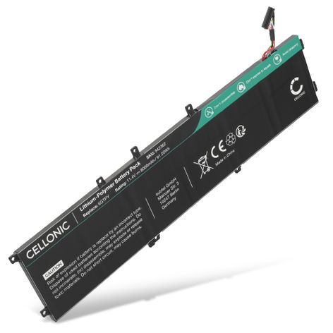 Battery for Dell XPS 15 7590, 9560, 9570; Precision 5540, 5530 Lithium-Polymer 11.4V (8000mAh, 11.4V) from CELLONIC