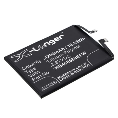 Battery for Honor 50 lite; NTN-L22; NTN-LX1; Huawei Nova 8i HB466589EFW (4200mAh, 3.87V) from CELLONIC