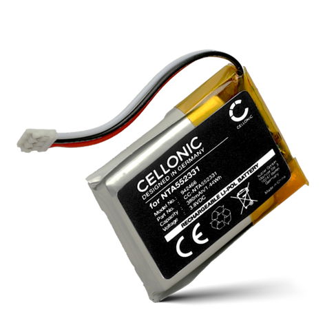Battery for Rode Wireless GO II NTA552331 (380mAh, 3.8V) from CELLONIC