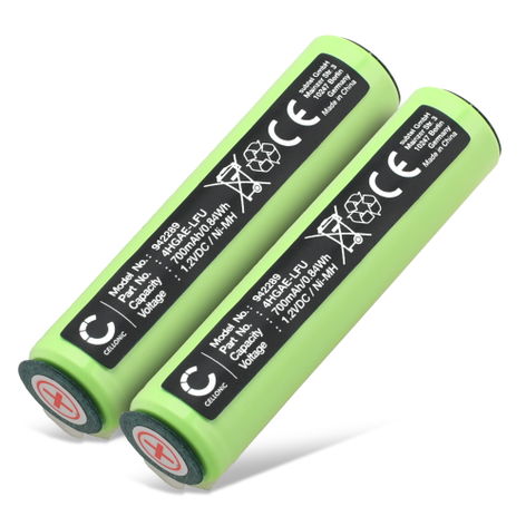 2x Battery for Braun MGK3221; MGK7221; BT3020; BT5010; BT5040; BT5050 (700mAh, 1.2V) from CELLONIC