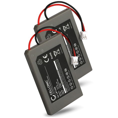 2x Battery for Sony Dualshock 3 Wireless Controller; CECHZC2U LIP1359 (570mAh, 3.7V) from CELLONIC