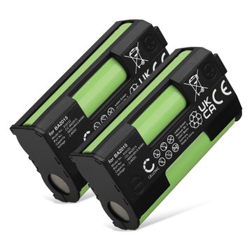 2x Battery for Sennheiser ew100 SKM 100 SK 100, ew300 SKM 300, ew500 SK 500, SKM 2000, EK2000, SK 2000, BA 2015 1600mAh from CELLONIC