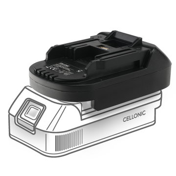 Bosch GBA 18V to Makita 18V Battery Adapter Converter BS18MT from CELLONIC