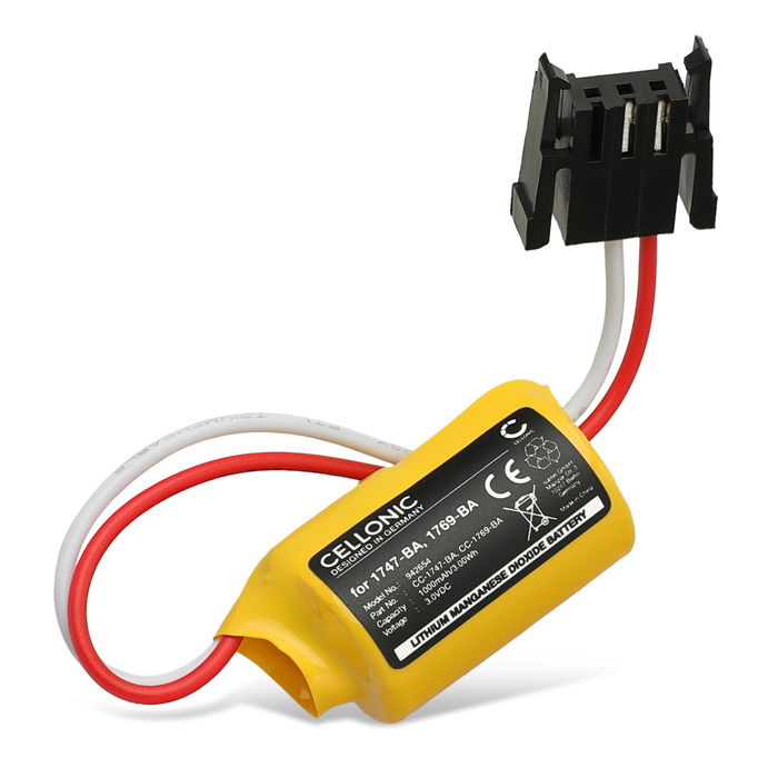 Battery for Allen Bradley PLC-2, PLC-3, PLC-4, PLC-5, CompactLogix 1769-L32E, 1769-L35E 1000mAh / 3.00Wh from CELLONIC