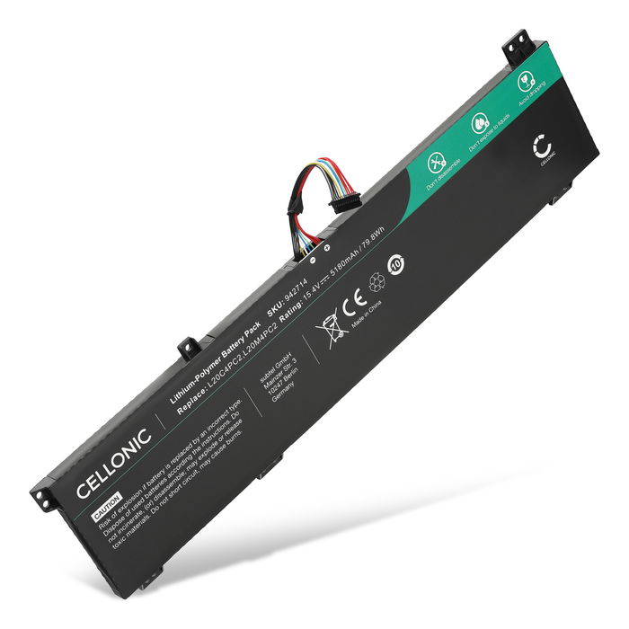 Battery for Lenovo Legion 5 17ACH6H, 5 17ACH6, 5 17ITH6H, 5 17ITH6, L20C4PC2, 5B11B53885 15.4V 5180mAh from CELLONIC