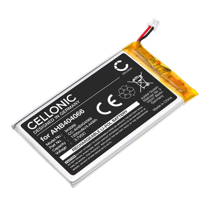 Battery for Control4 Neeo AHB404066 (1200mAh, 3.7V) by CELLONIC