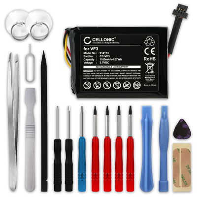 Battery for TomTom Quanta, GO XL 330, GO XL 310, VF3F, FM68360420759, VF3 1100mAh + Tool-kit 17pcs from subtel