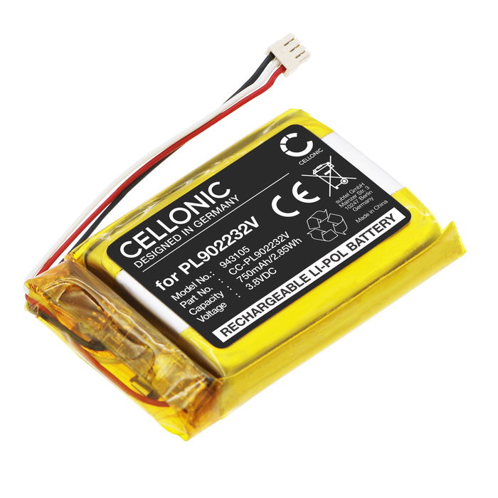 1x Battery for Jabra Elite 85t (Charging Case) PL902232V (750mAh, 3.8V) from CELLONIC