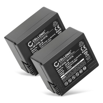 2x Battery for Sony CCD-TRV608, CCD-TRV328, NP-FF50, NP-FF71, NP-FF51, NP-FF70 1400mAh from CELLONIC
