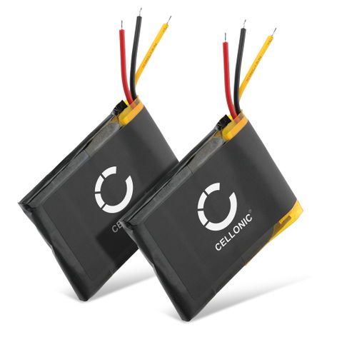 2x Battery for GoPro Hero 4, 3plus; ARMTE-001; ARMTE-002 YD362937P LiPo Model RC 2 (350mAh, 3.7V) from CELLONIC