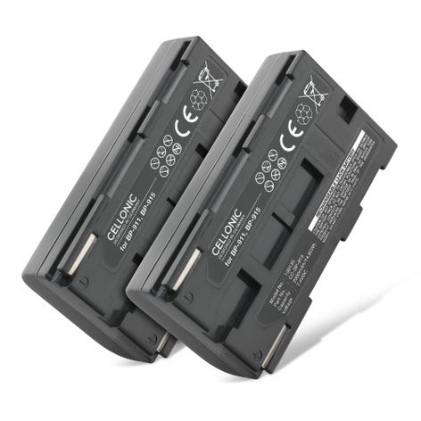 2x Battery for Canon XL1S; XL1; G2000; G1000; XF100; XL2; XM2 BP-915 BP-945 BP-930 BP-911 BP-941 BP-927 BP-924 BP-914 (2000mAh, 7.4V) from CELLONIC