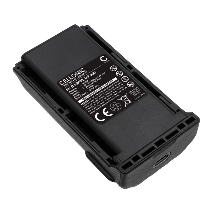 Battery for Icom IC-4011, IC-A14, IC-A14S, IC-F14, IC-F14S, IC-F15, IC-F15S, IC-F16 7.4V 2200mAh Li Ion from CELLONIC
