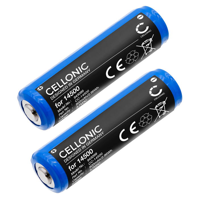 2x Battery for Ledlenser iH5R, MH4, MH5, ML4, P5R Core, P5R Work 800mAh from CELLONIC