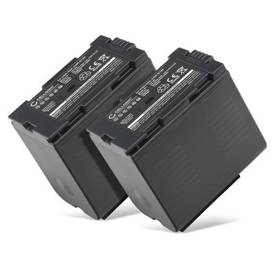 2x Battery for Panasonic NV-GX7, AG-AC90, AG-DVX100, NV-DA1, NV-MX500, NV-DS60, NV-GS1 CGA-D54 CGR-D120 -D220 (3300mAh, 7.4V) from CELLONIC