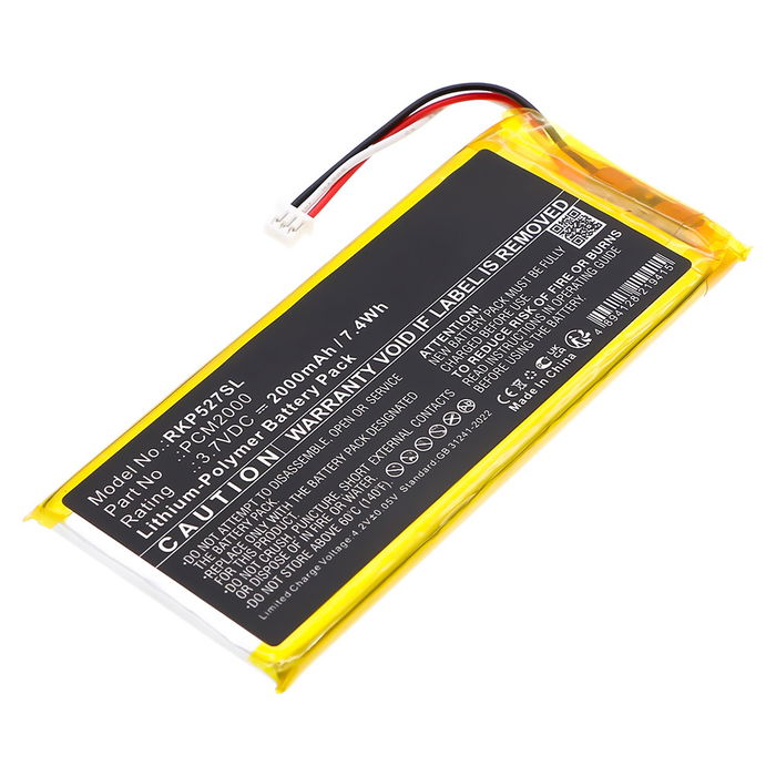 Battery for Ring Alarm Keypad (2.Gen) - 5AT2S7 - PCM2000 (2000mAh) Replacement battery