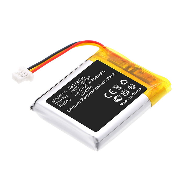Battery for JBL Tune 720BT, 760BT VDL 702332 (800mAh, 3.8V) by CELLONIC