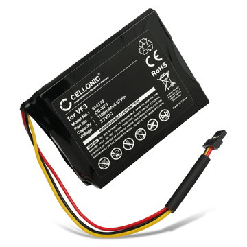 Battery for TomTom Quanta, GO XL 330, GO XL 310, VF3F, FM68360420759, VF3 (1100mAh, 3.7V) by CELLONIC