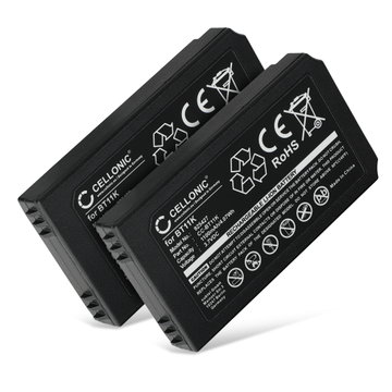 2x Battery for Ikusi IK2, PUPITRE IK2, T70/2 iKontrol Konecranes Mini Joystick Radio RMJ BT11K (1100mAh, 3.7V) from CELLONIC
