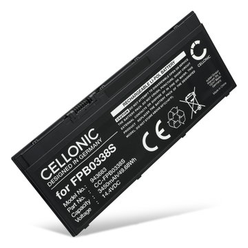 Battery for Fujitsu LifeBook E5510, U749, E5411, T937, Lifebook U7410, E559, U7510, U748, E558, U758, T939, E548, U747, Fujitsu FPB0338S, CP721834-01, CP734928-01 14.4V 3450mAh from CELLONIC