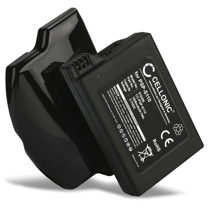 PSP-S110 Battery for Sony PSP-3004 PSP-3000 PSP Brite PSP Slim PSP Lite PSP-2004 PSP-2000 Playstation Console PSPS110 Battery Replacement - 1800mAh Extra Large Capacity + Extra Cover